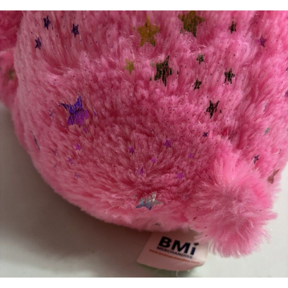 Pink Sparkly Star Bear Plush BMI Merchandise 10 Inches Tall Stuffed Animal - Picture 3 of 3